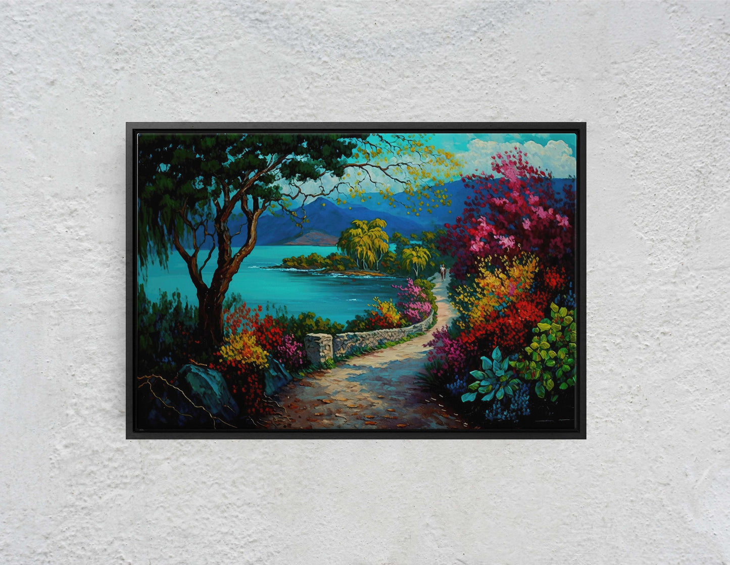 Montego Bay Jamaica, Caribbean, Canvas Art Large Print, Painting, Landscape, Second City, Mobay, Tropical, Colorful