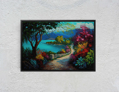 Montego Bay Jamaica, Caribbean, Canvas Art Large Print, Painting, Landscape, Second City, Mobay, Tropical, Colorful