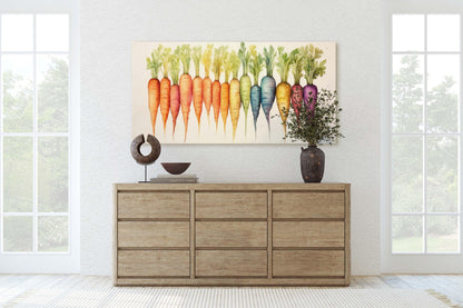 Heirloom Carrots Print, Rainbow Carrot, Farm Decor, Barn print, Food Art, Kitchen Decor, Dining Room
