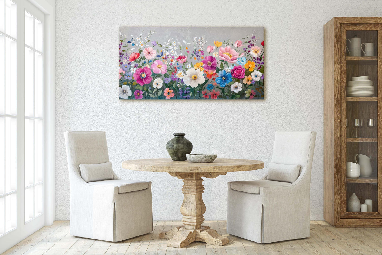 Painted Flowers, Wildflower Print, Scenic Painting Decor