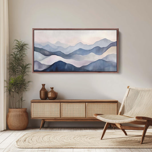 Abstract Mountains, Minimalist Nature, Scenic Decor, Contemporary Art