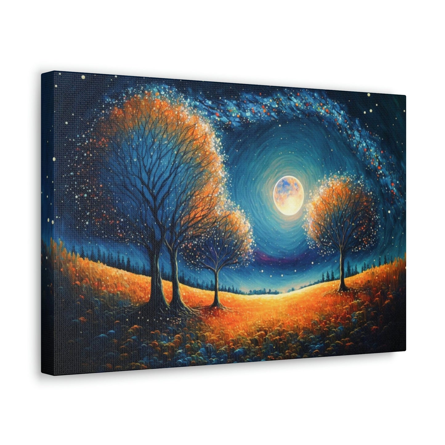 Moonlit Trees Canvas Art Ready To Hang