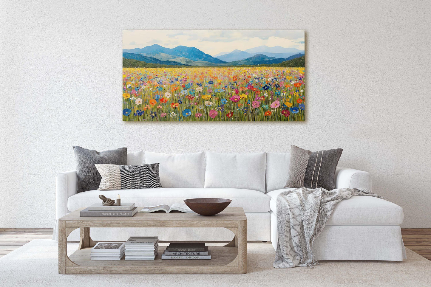 Nature's Peak,  Mountain Wildflowers, Floral Decor, Scenic Landscape