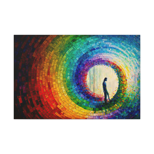 Abstract Expression Color Wheel Canvas Art Ready To Hang | Fantasy | Portal Colorful