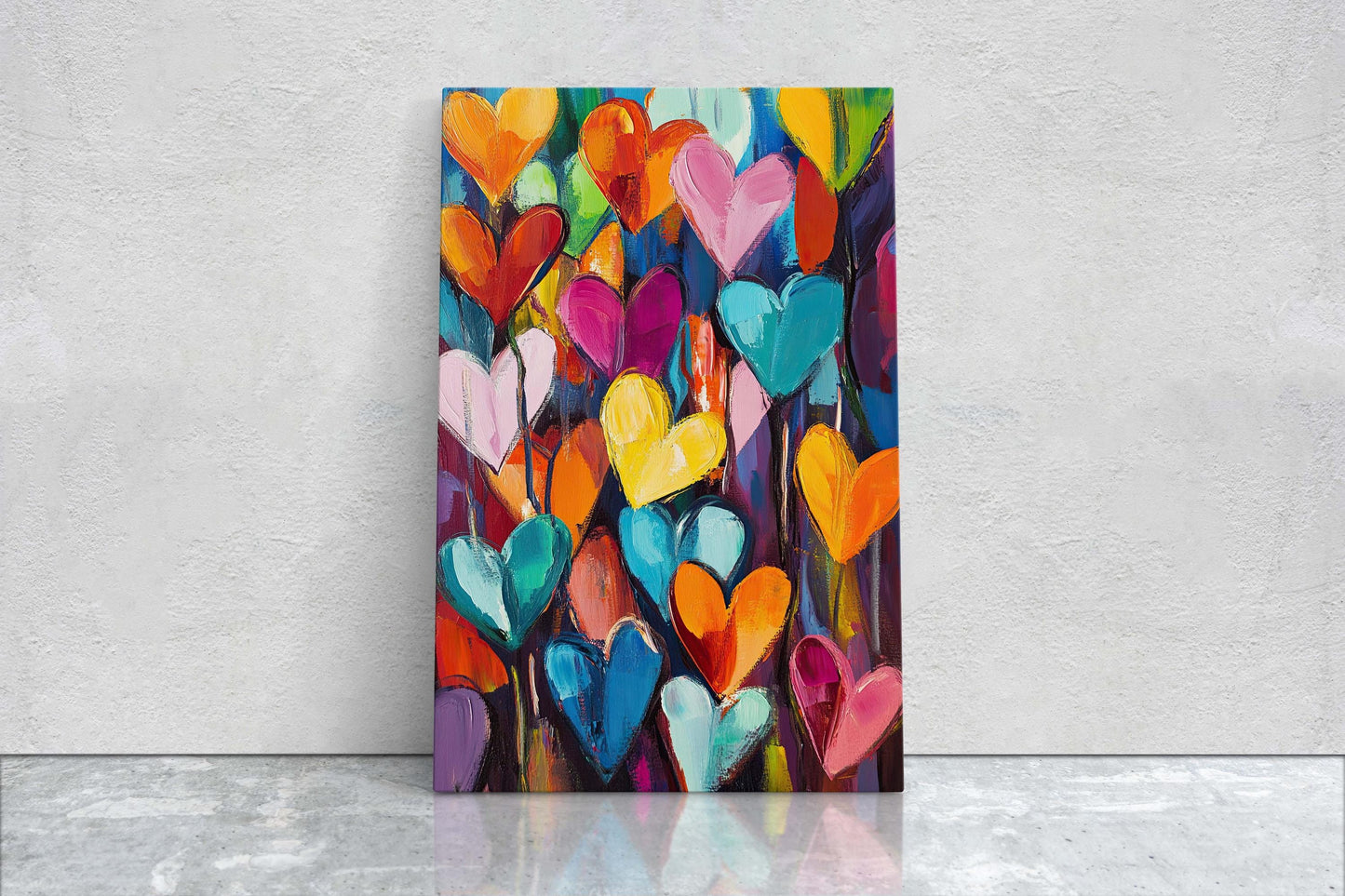 Hearts Unbound, Colorful Hearts, Pop Art, Graffiti Print