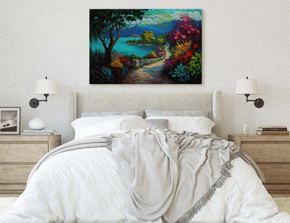 Montego Bay Jamaica, Caribbean, Canvas Art Large Print, Painting, Landscape, Second City, Mobay, Tropical, Colorful