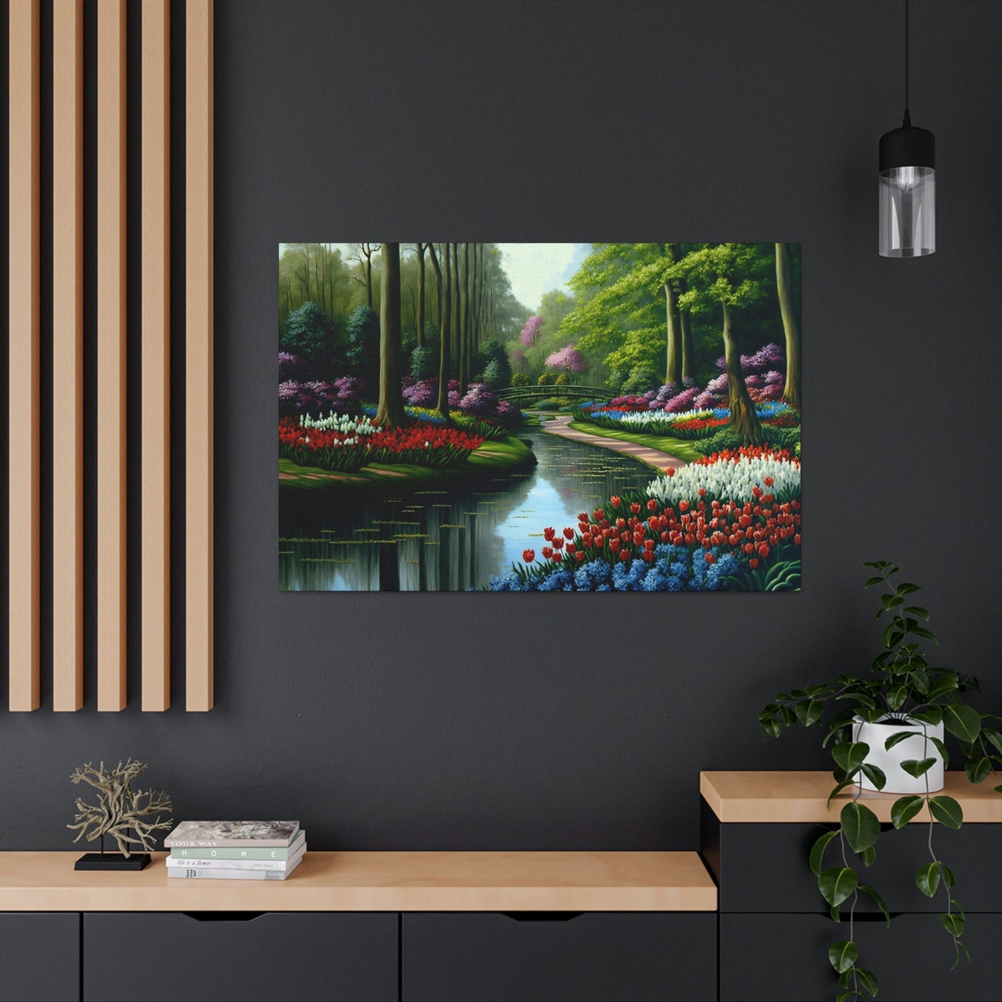 Netherland Stream Landscape Canvas Art
