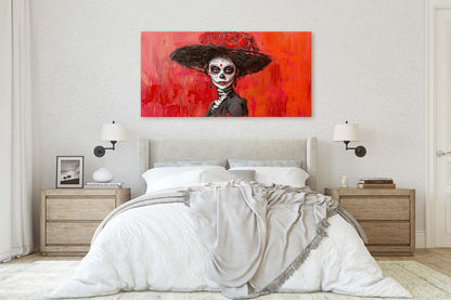 Day of the Dead, Mexican Art, Skeleton, Maximalist Print