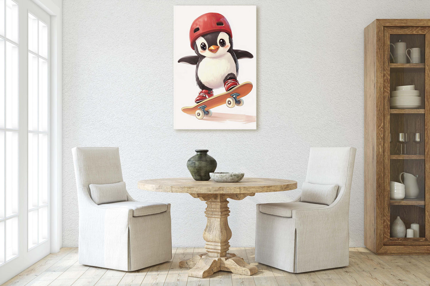Penguin Skateboard, Kids Room, Boys Room, Girls Room, Play Room