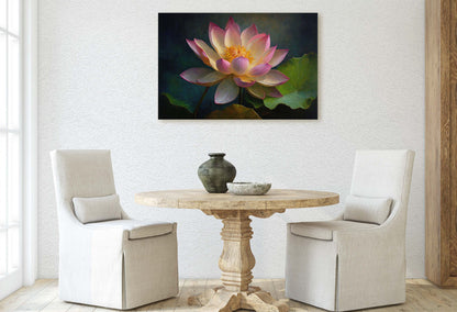 Lotus Flower Canvas Art Ready To Hang