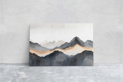 Foggy Mountain Art, Misty Mountains, Nature Painting, Contemporary Art
