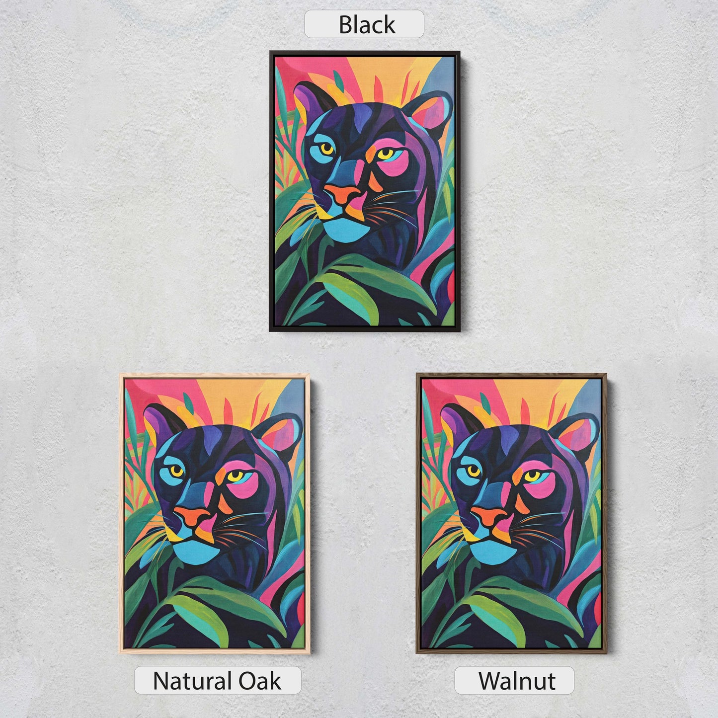 Abstract Panther Art, Modern Panther, Matisse Inspired, Pop Art