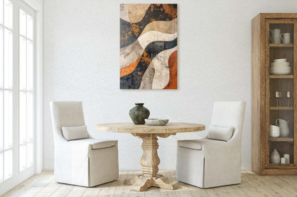 Wabi Sabi Artwork, Minimalist Lines, Neutral Tones, Brown Earth, Extra Large Print, Framed Canvas, Abstract, Texture