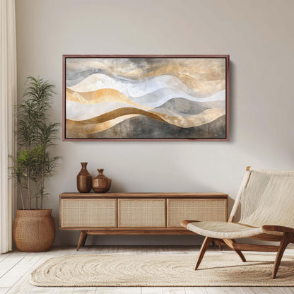 Scandinavian Mountains, Morning Fog, Mountain Landscape, Abstract Minimalism