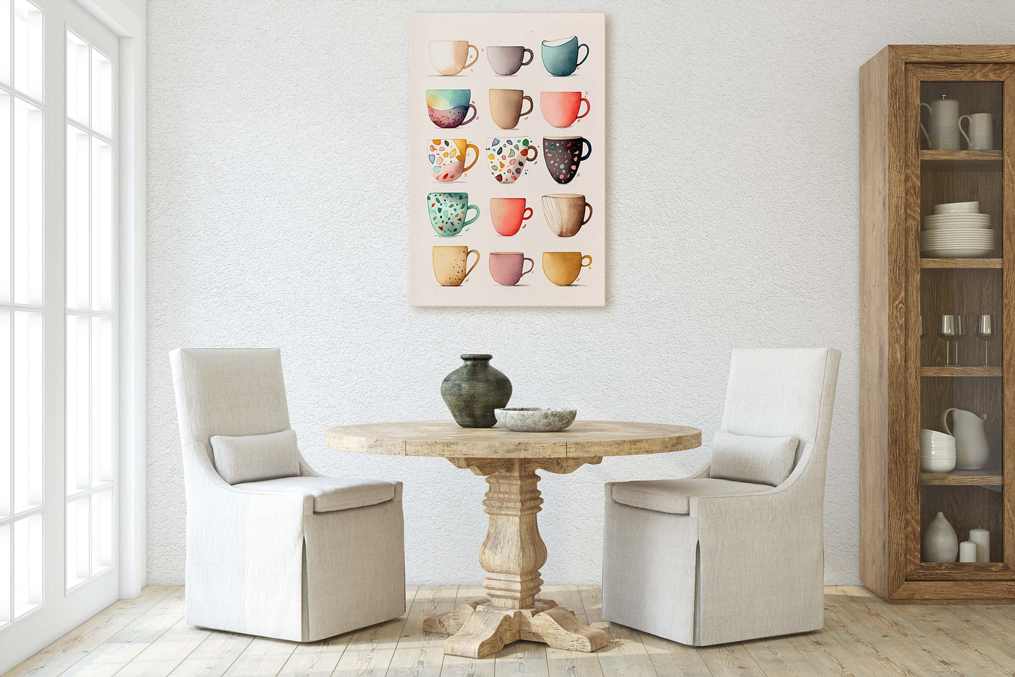 Mug Art, Coffee Mugs, Tea Cups, Kitchen Decor, Cafe Art, Barista Decor, Coffee House, Dining Room, Latte, Espresso, Large Print