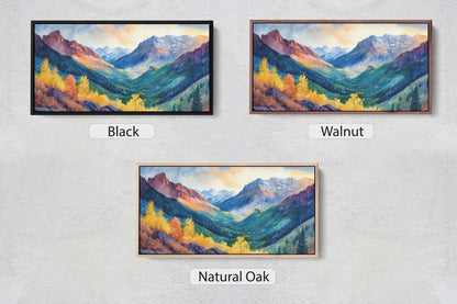 Telluride Colorado, Rocky Mountains,Fall Mountains, Vibrant Landscape, Framed Canvas, Extra Large Print