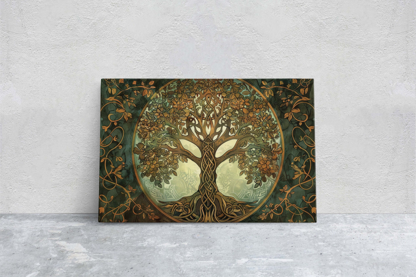 Tree of Life, Yggdrasil Painting, Celtic Art, Norse Mythology, Symbolic Artwork, Nature Decor, Abstract Nature, Large Print