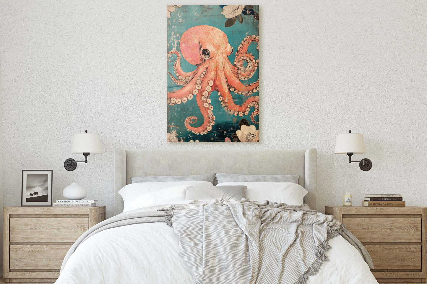 Vintage Octopus Print, ukiyo-e Print, Japanese Art, Vintage Retro