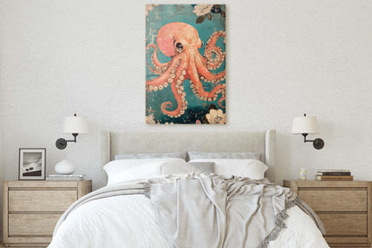 Vintage Octopus Print, ukiyo-e Print, Japanese Art, Vintage Retro