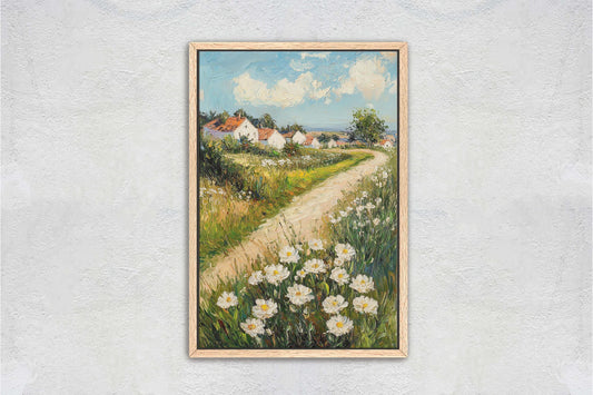 Countryside Painting, Dirt Road, Country Road, Cottagecore