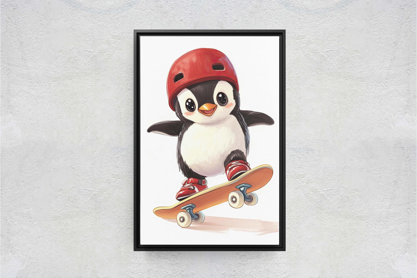Penguin Skateboard, Kids Room, Boys Room, Girls Room, Play Room