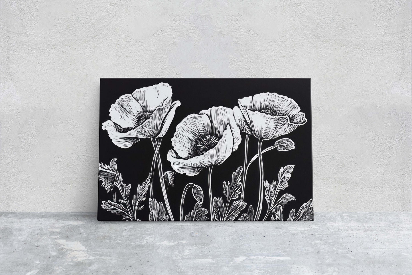 Black White Poppies, Poppy Flowers, Poppies Painting