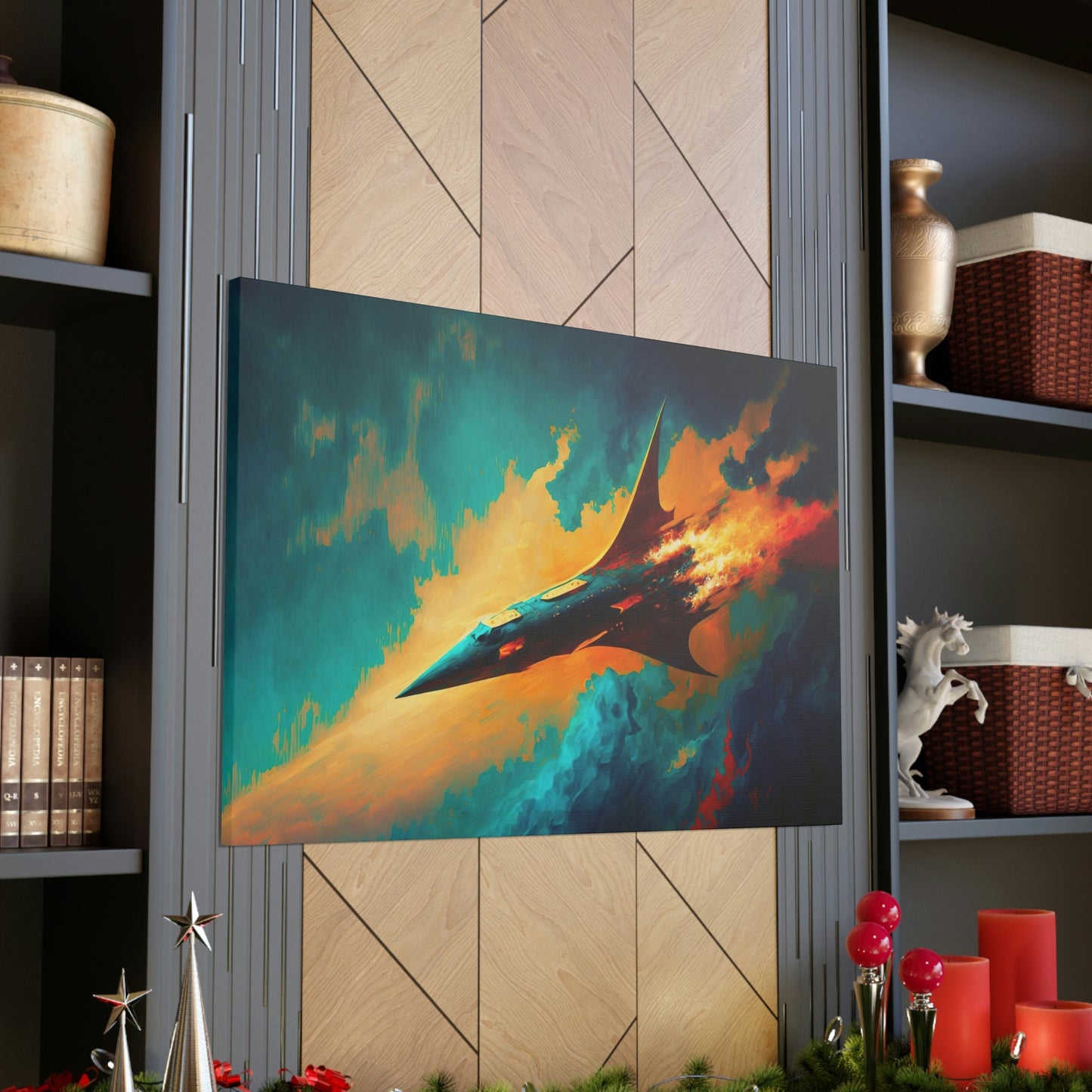 Rocket Reentry Canvas Art Ready To Hang