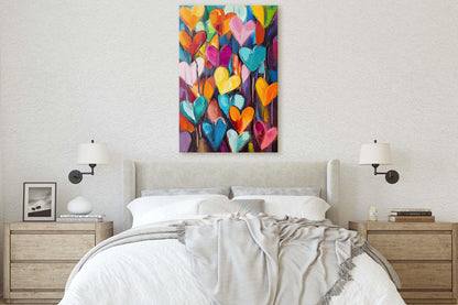 Hearts Unbound, Colorful Hearts, Pop Art, Graffiti Print