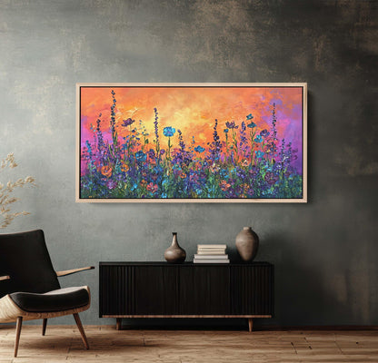 Vivid Wildflowers, Flower Painting, Statement Piece