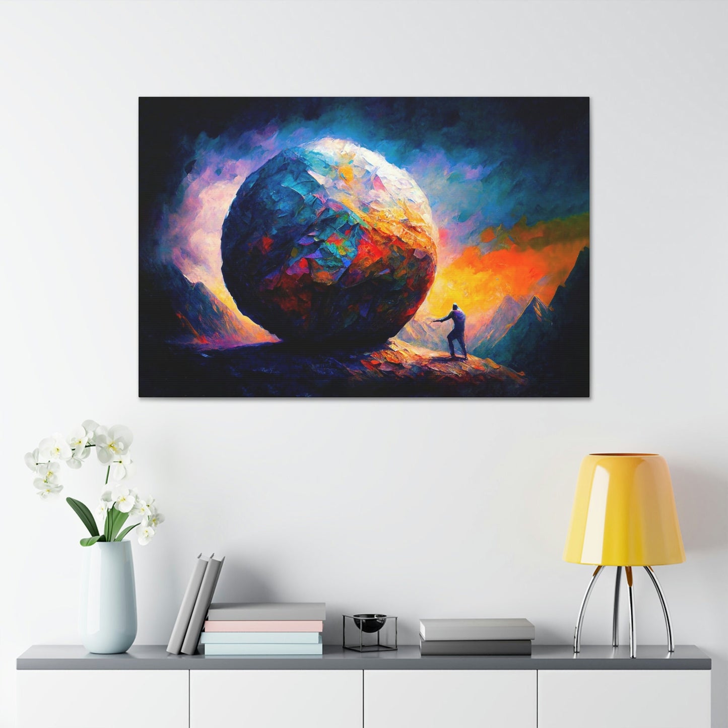Sisyphus Canvas Art Ready To Hang | Mythology