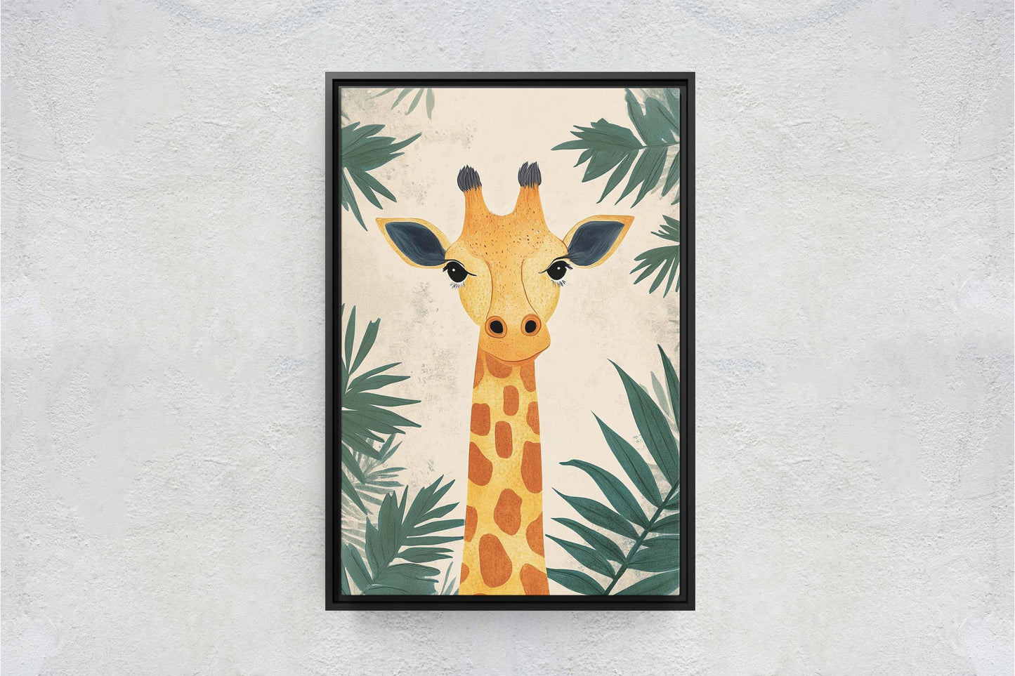 Giraffe Portrait, Cute Giraffe Print, Giraffe Jungle
