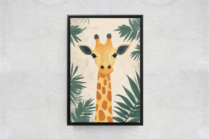 Giraffe Portrait, Cute Giraffe Print, Giraffe Jungle
