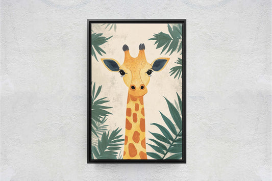 Giraffe Portrait, Cute Giraffe Print, Giraffe Jungle