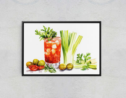 Bloody Mary Print, Food Decor, Drink Art, Dining Room