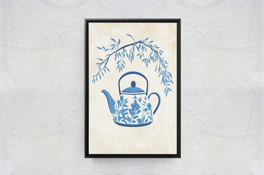 China Teapot, Willow Pattern Art, Japanese Teapot, Asian Decor