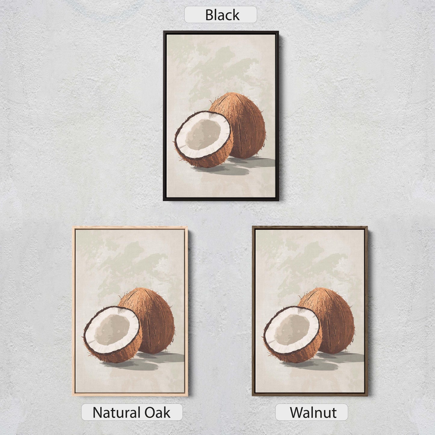 Coconut Print, Coconut Still life, Food Decor, Bahamas Decor, Tiki Decor