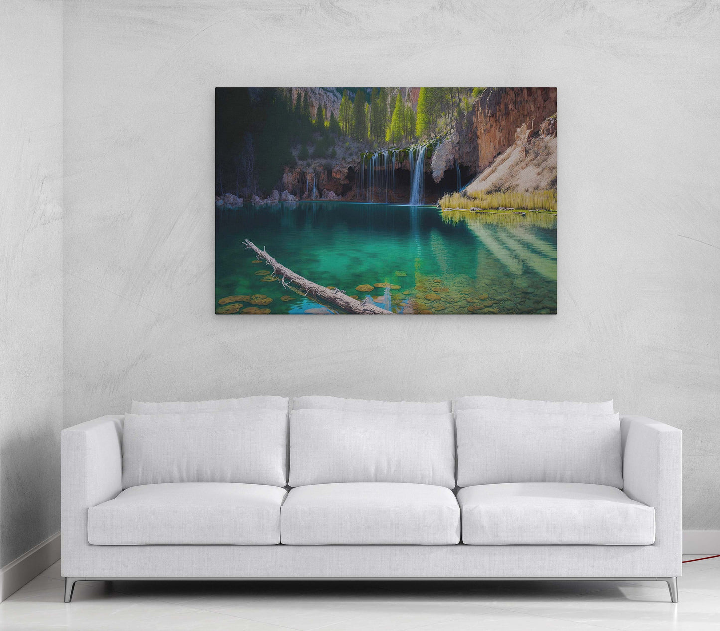 Hanging Lakes Colorado Canvas Art Ready To Hang Large Print, Oil Painting, Landscape