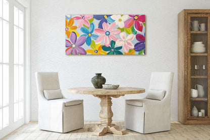 Painted Flowers, Wildflower Print, Scenic Painting Decor