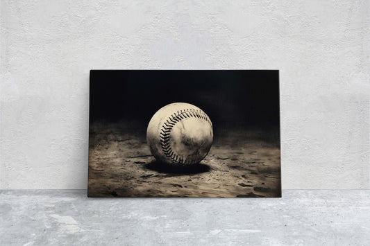 Baseball Painting,  Sport Art, Vintage Football, Sport Gift, Dad Gift, Brother Gift, Man Cave, Baseball memorabilia