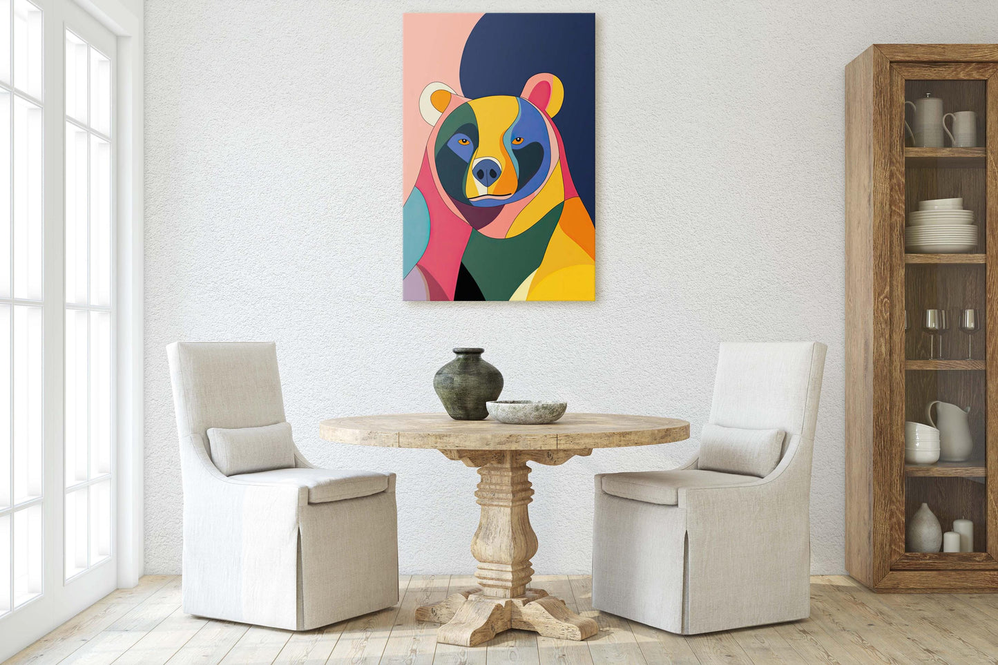 Bear Pop Art, Abstract Bear Art, Modern Bear Print, Street Art, Graffitti Style