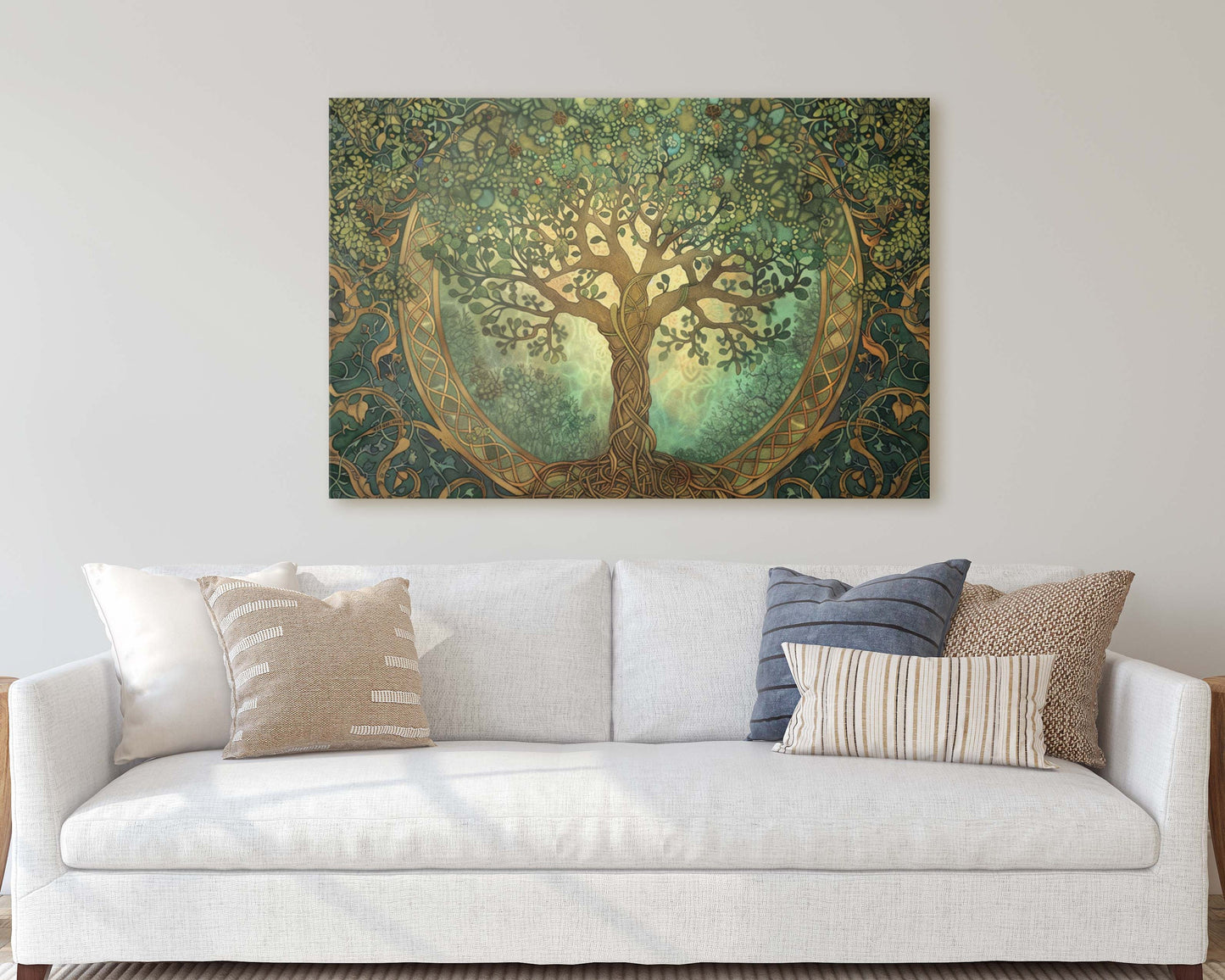 Tree of Life, Celtic Art, Yggdrasil Painting, Norse Mythology, Symbolic Artwork, Nature Decor, Abstract Nature, Large Print