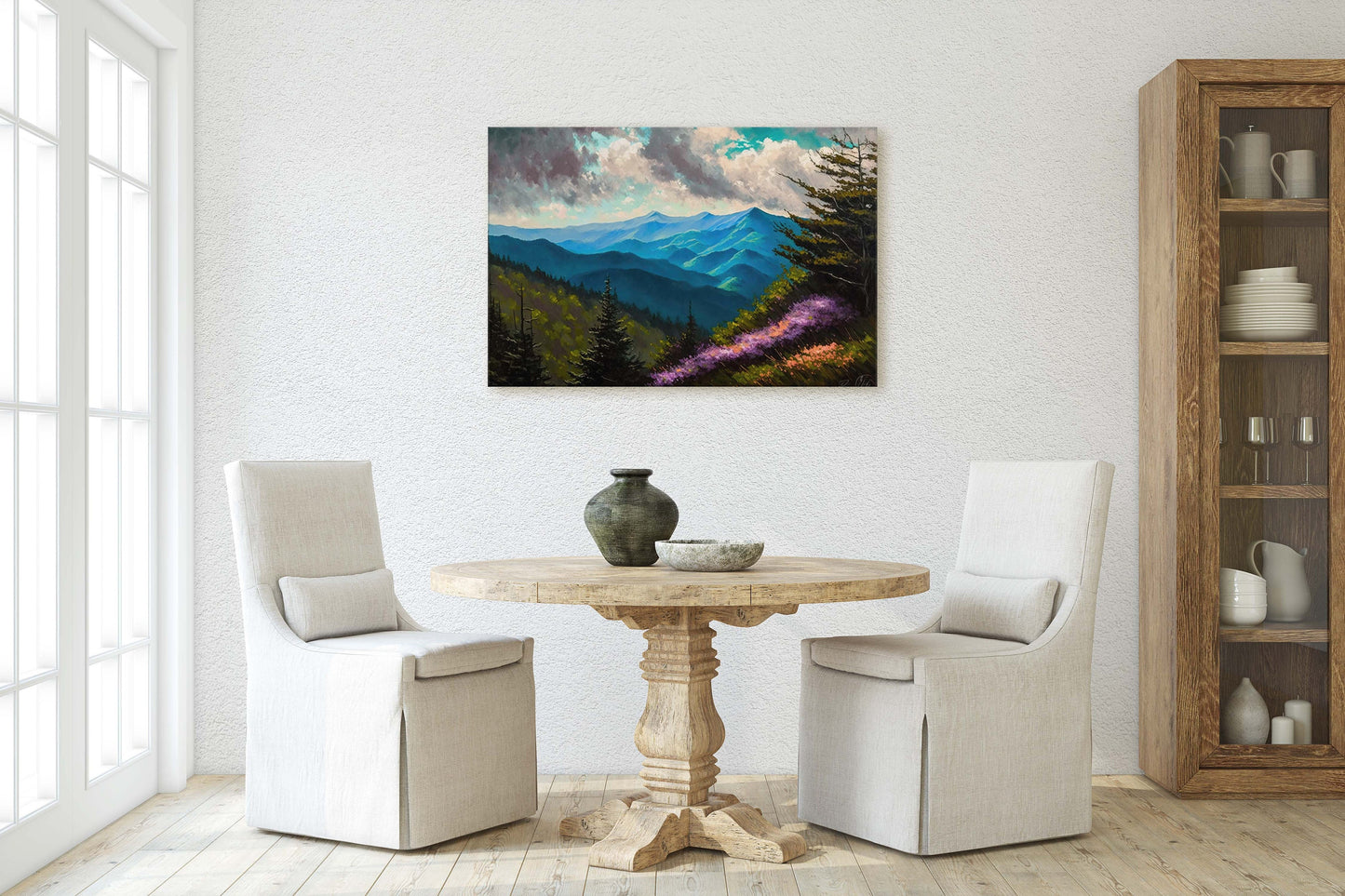 Smoky Mountains, Canvas Art, Ready To Hang, Large Print, Landscape Painting, National Park