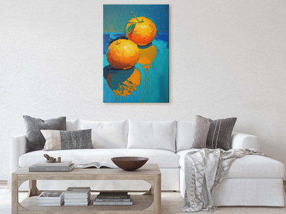 Oranges Painting, Still Life, Contemporary, Modern Decor, Food Decor, Kitchen Art, Dining room, Ready to Hang, Large Print, Traditional
