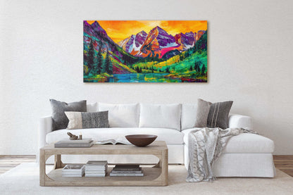 Maroon Bells, Colorado Mountains, Mountain Landscape, Colorful Mountains, Vibrant Nature