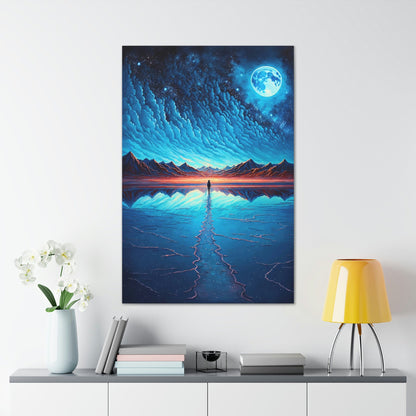 Ice Mountain View Stretched Canvas Ready to Hang