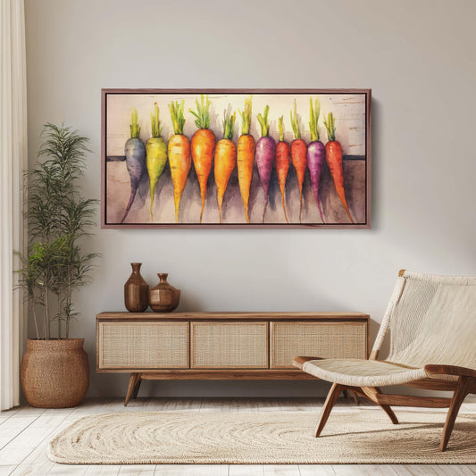 Rainbow Carrots, Barn print, Food Art, Kitchen Decor, Dining Room, Heirloom Carrots