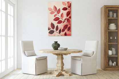 Leaves In Autumn, Red Burgundy Hues, Contemporary Leaves