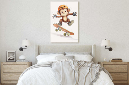 Monkey Skateboard, Kids Room, Boys Room, Girls Room, Play Room
