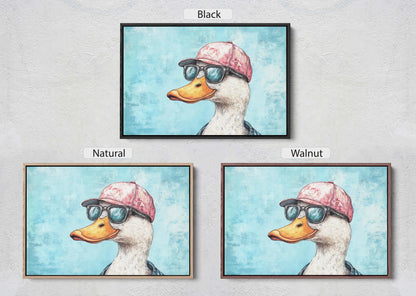 Hipster Duck, Pop Art, Modern Decor, Street Art, Animal Art, Unique Art, Kids Room, Boys Room, Girls Room