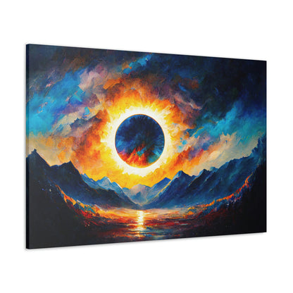 Solar Eclipse Canvas Art Ready To Hang | Sci Fi | Man Cave